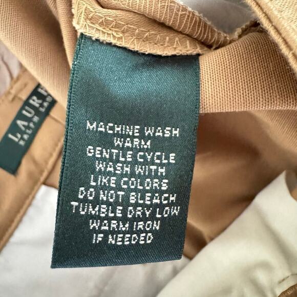 Lauren Ralph Lauren Womens Skirt Size 0 Beige Khaki Equestrian Classic Old Money - Picture 11 of 12